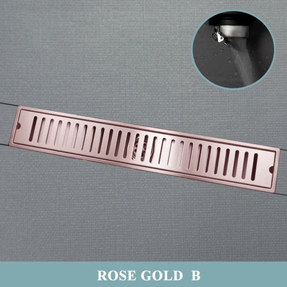 304 Stainless Steel Bathroom Drain Brushed Rose Gold