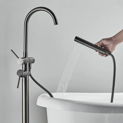 Rozin Black Floor Standing Bathtub Faucet Colors Standing