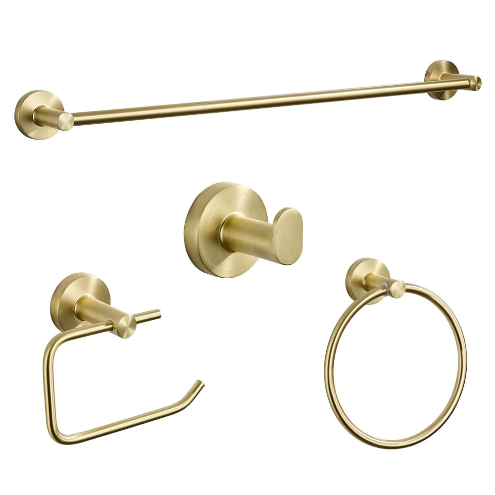 Brushed Gold Wall Mount Shelf Toilet Bath Hardware