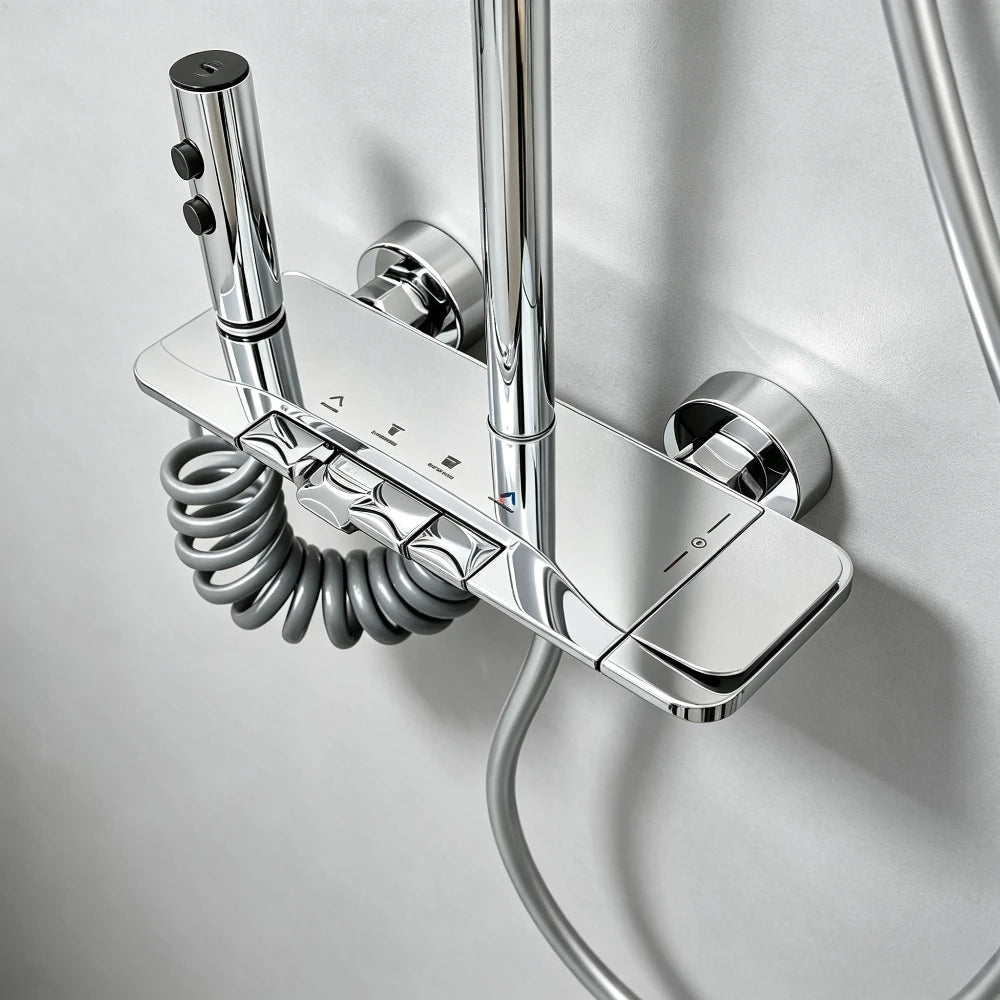 Four Ways Water Outlet Bathroom Shower System Wall