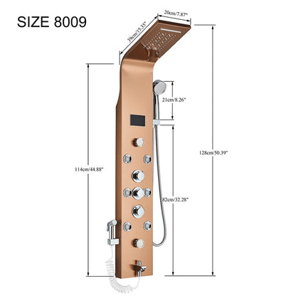 Led Shower Panel Six Functions Waterfall Shower Panel