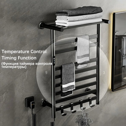 Black/White/Gray Towel Dryer Digital Display Electric Towel Rack