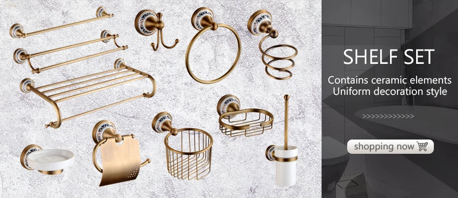 Zgrk Antique Rain Shower Faucets Hand Wall Mounted