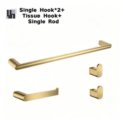 Brushed Gold Bathroom Toilet Brush Holder Toilet Paper