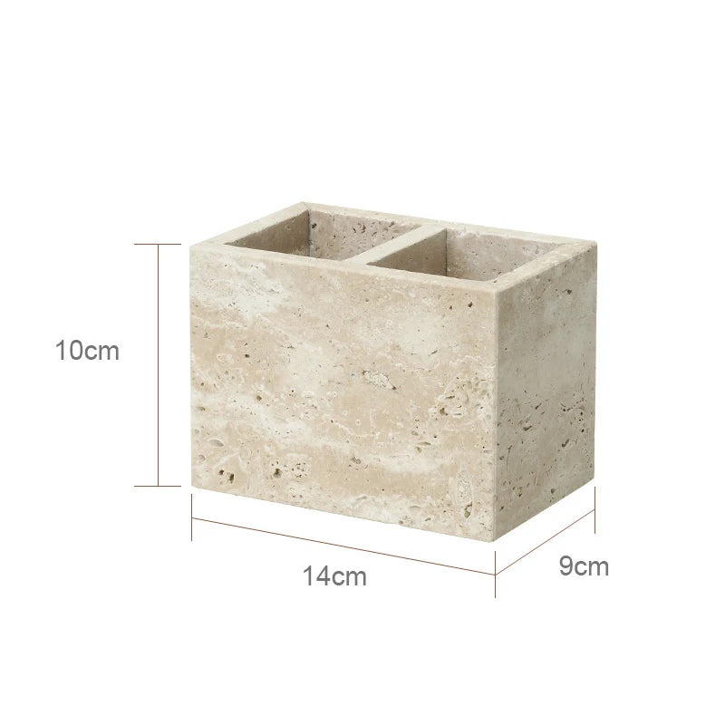Travertine Bathroom Luxury Soap Dish Soap Dispenser Tissue