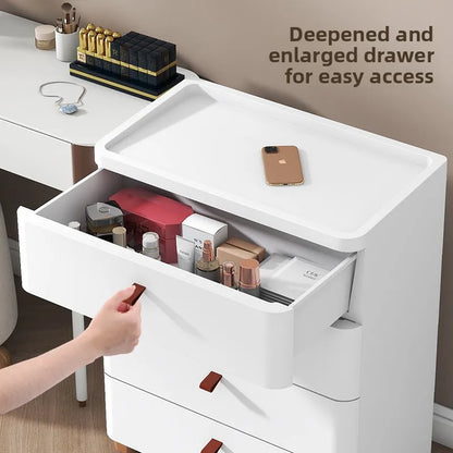 Narrow Multi-Layer Drawer Style Storage Cabinet Bathroom