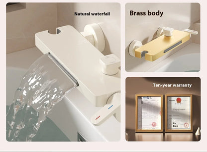 Cream Style Solid Brass Wall Mounted Bathtub Faucet
