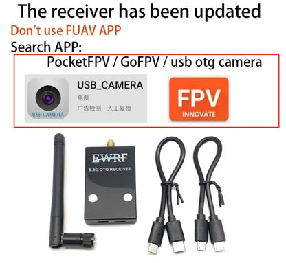 8g Fpv Receiver Uvc Video Downlink Otg Vr