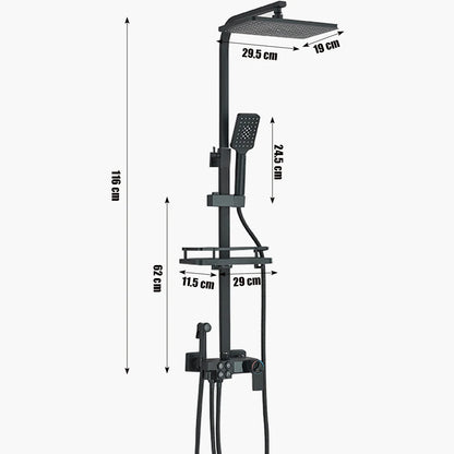 Shinesia Thermostatic Digital Display Shower Faucet Shower Mixer