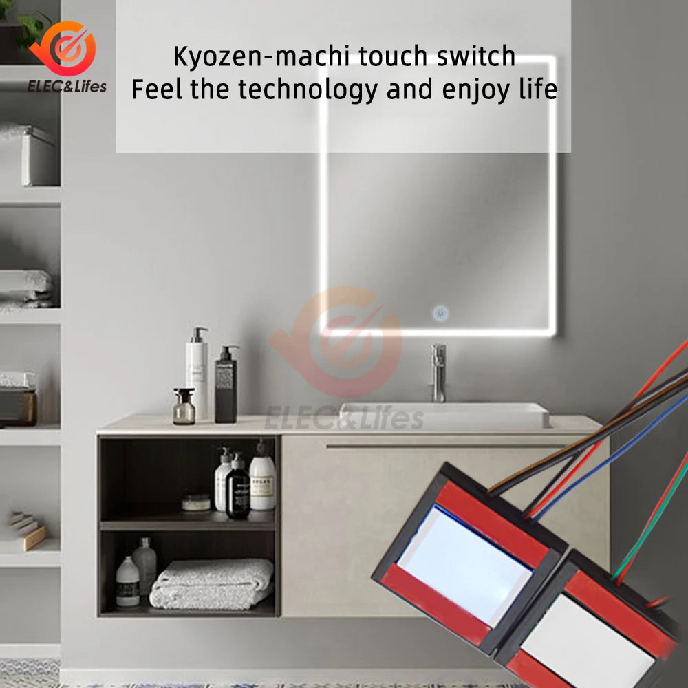 Dc 5-12v Bathroom Mirror Switch Touch-Switch Sensor Led