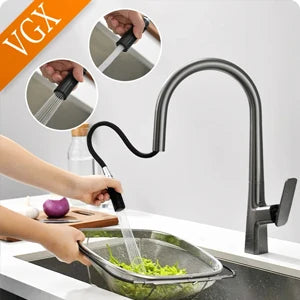 Vgx Faucet Sink Faucets Rubber Pull Down Stream