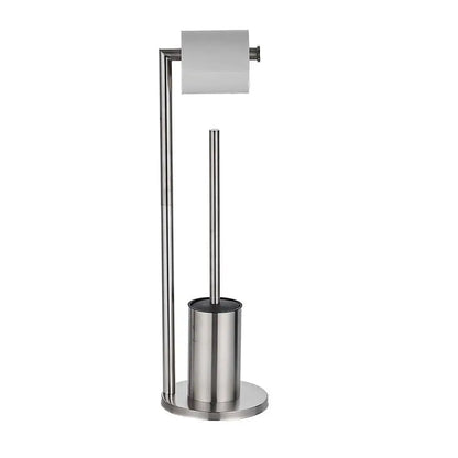 Floor-To-Ceiling Toilet Brush Holder Stainless Steel Toilet