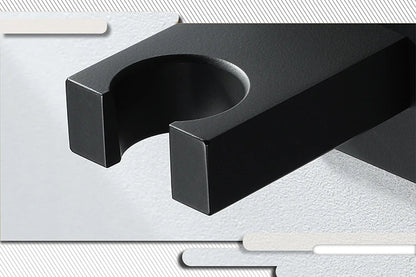 Wall-Mounted Shower Base Chrome Black Gold Square Hand-Held