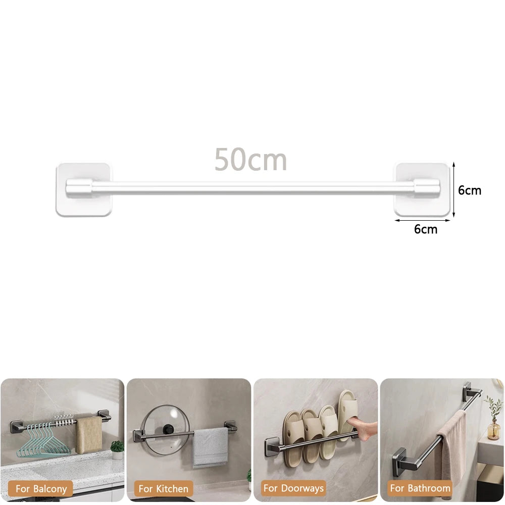 Bathroom Towel Rack Punch Black White Grey Bath
