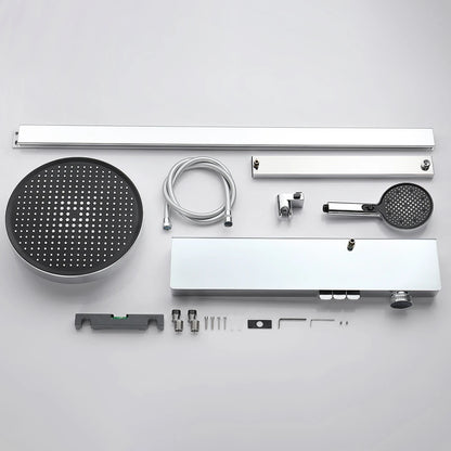 Chrome Digital Piano Bathroom Shower 12 Inch Round