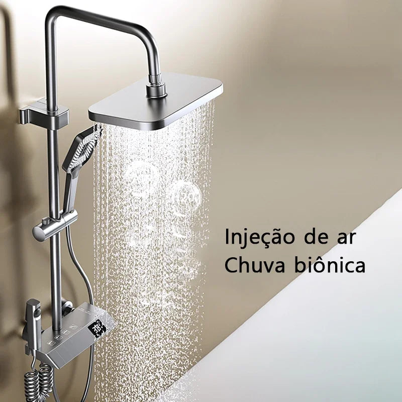 Upgrade Bathroom Shower Led Display Piano Keys Bath