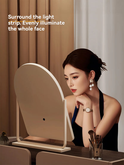 Large Arch-Shaped Makeup Mirror Led Light Desktop Vanity