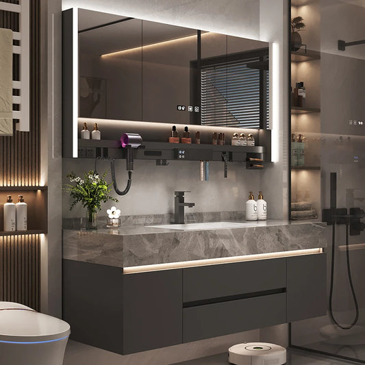 Simple Luxury Bathroom Cabinets Washbasin Vintage Toilet Drawer