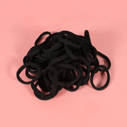 Black Towel Ring 50pcs High Elasticity Seamless Rubber