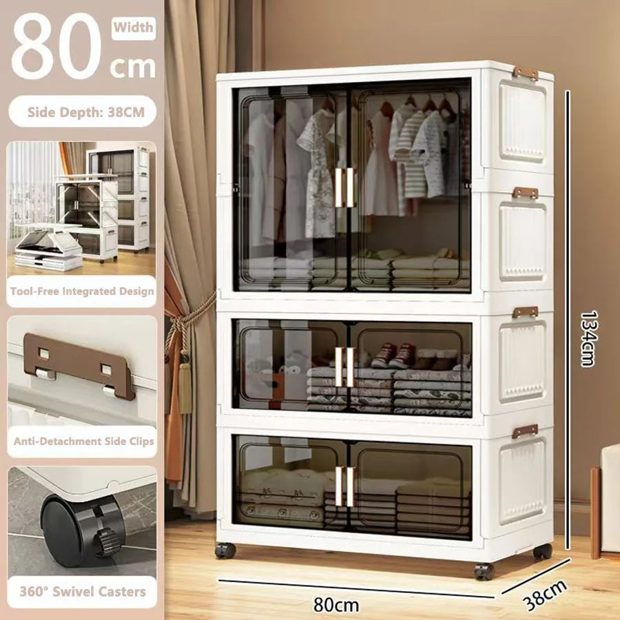 Multi-Functional Folding Storage Cabinet Doors Office Bathroom
