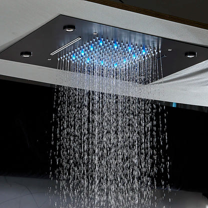 Black Led Digital Display Shower Faucet Remote Control