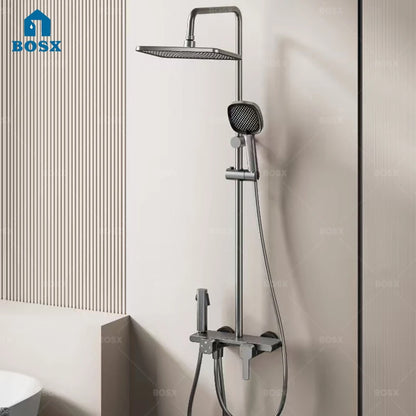 Bathroom Gray Pressure Shower Hotel Bathtub Faucet Cold