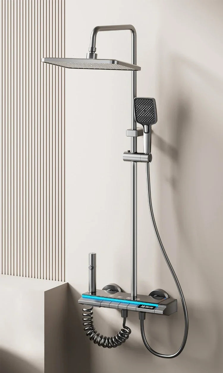 4-Way Rainlfall Shower System Smart Digital Bathroom Shower