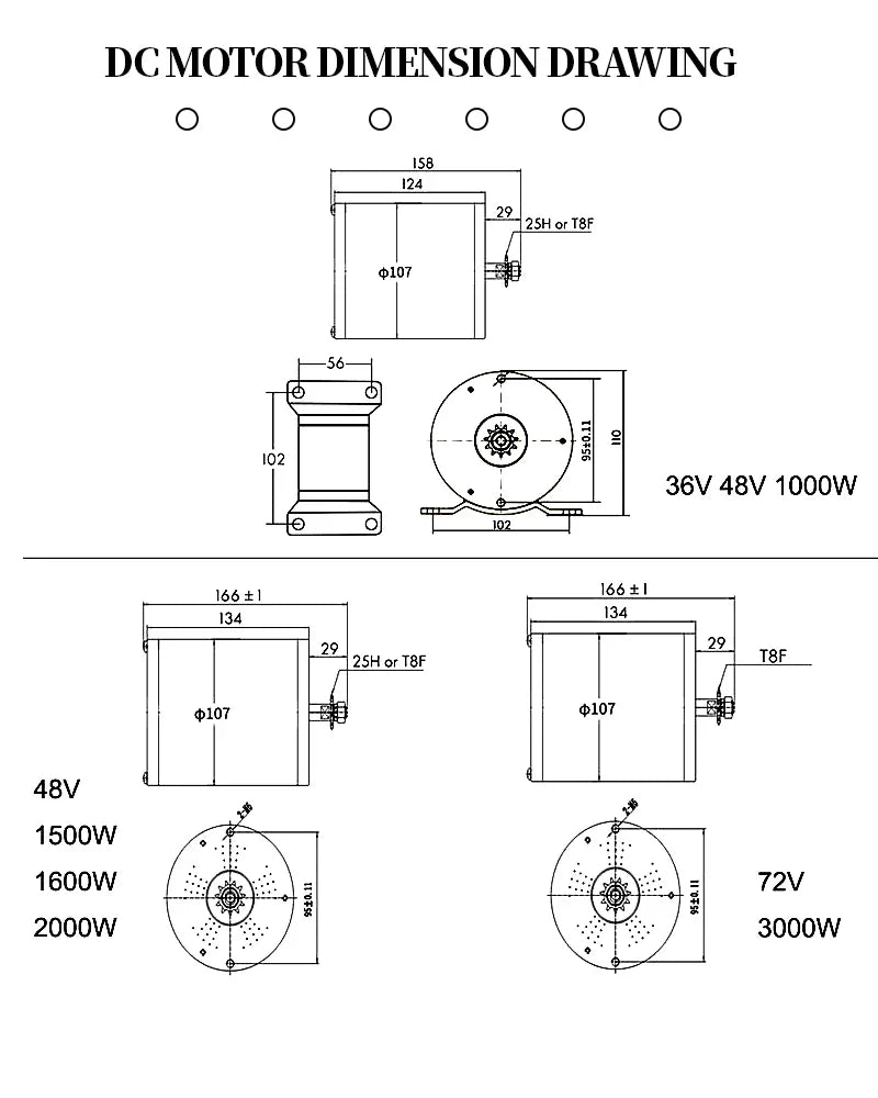 Kunray 1000w/1500w/1600w/1800w Electric Scooter Conversion Kits