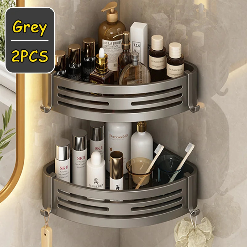 Corner Shower Caddy Adhesive Drilling Installation Options