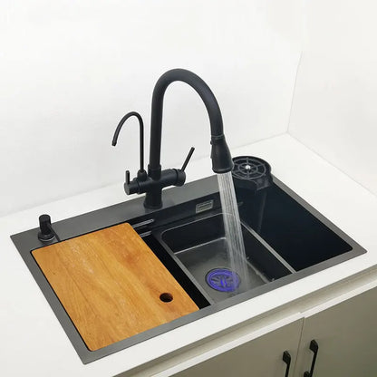 Nano Sink Matte Black Above Mount Washing Basin