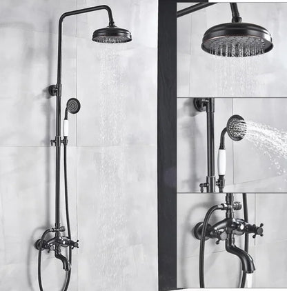 Kemaidi Bathroom Black Shower Wall Mounted Rainfall Shower