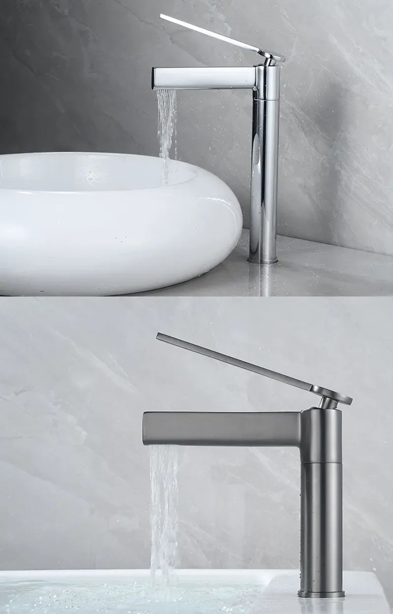 Basin Bathroom Sink Faucet Deck Mounted Cold Water