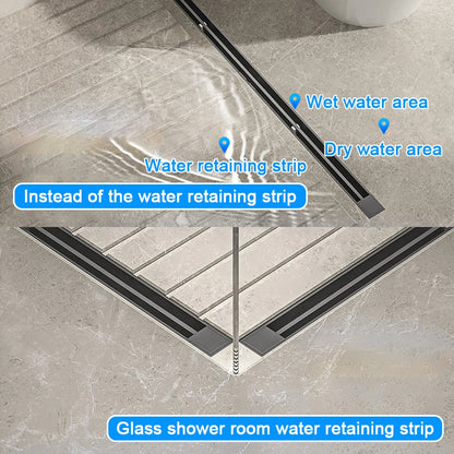 2cm Wide Floor Drain Stainless Steel Linear Narrow