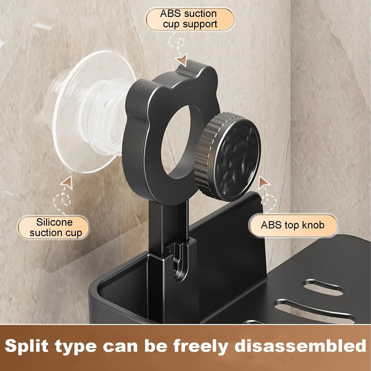Cute Bear Suction Cup Shower Shelf Bathroom Shampoo