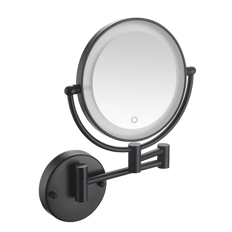 Bathroom 8-Inch Makeup Mirror Folding Rotating Telescopic Mirror