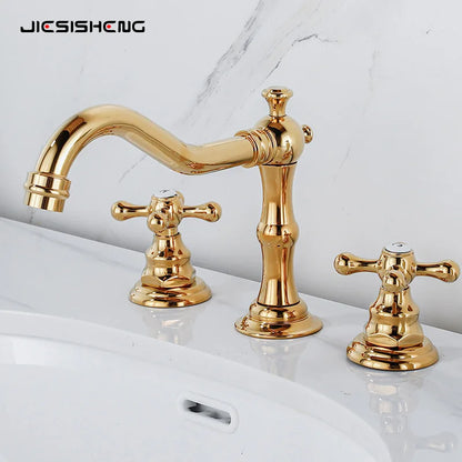 Widespread Bathroom Sink Faucet Hole Deck Mounted Dual