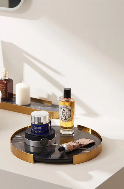 Scandinavian Decorative Natural Marble Tray Bathroom Luxury