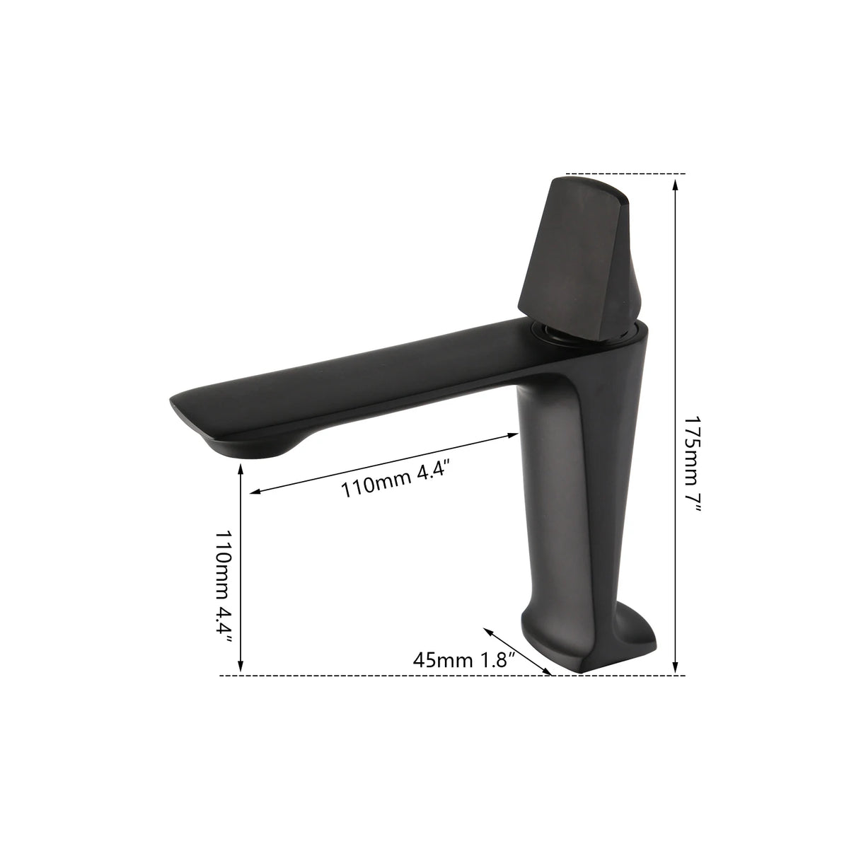 Kemaidi Rose Gold Bathroom Basin Sink Faucet Square