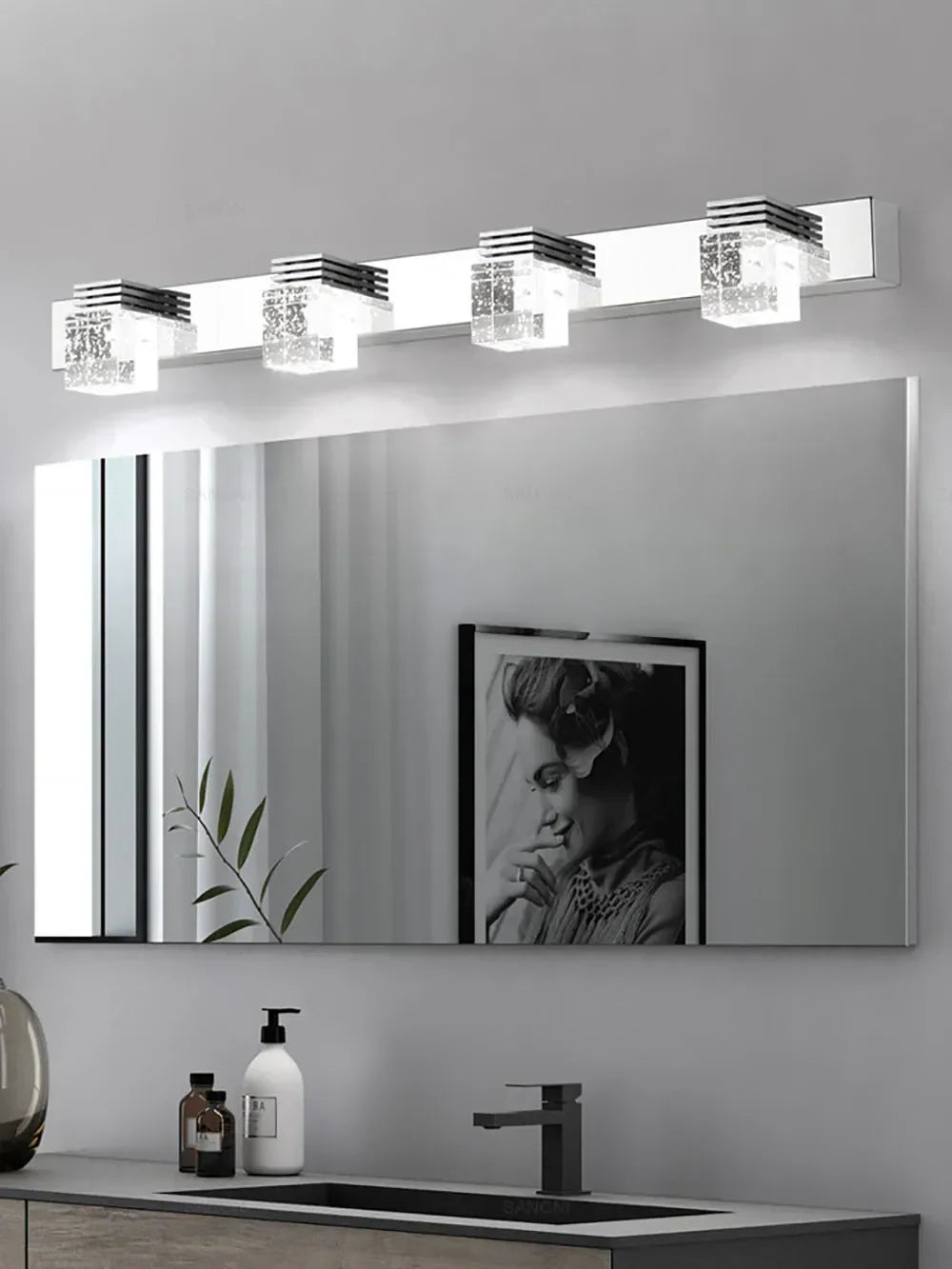 Modern Led Wall Lamp Crystal Sconce Living Dining