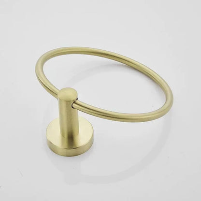 Towel Ring Black/Brushed Gold Stainless Steel Wall Hanging