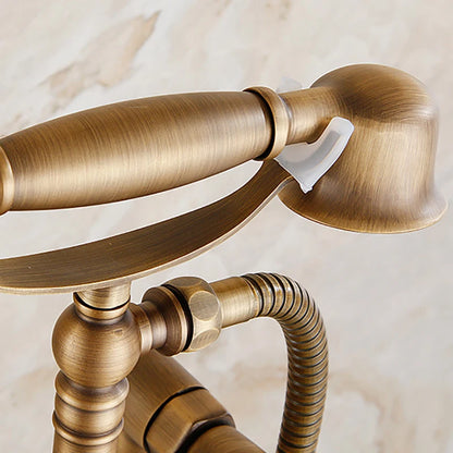 Brass Bathroom Faucet Bathtub Faucets 360 Rotation Floor