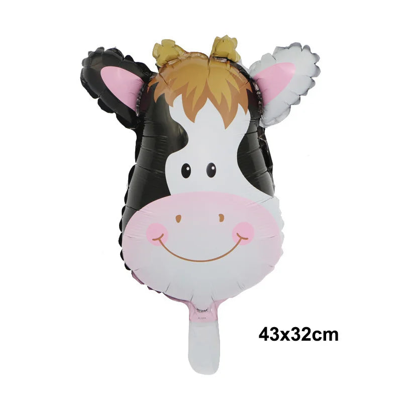 10/30/50pcs Farm Mini Animal Balloon Little Pig Duck