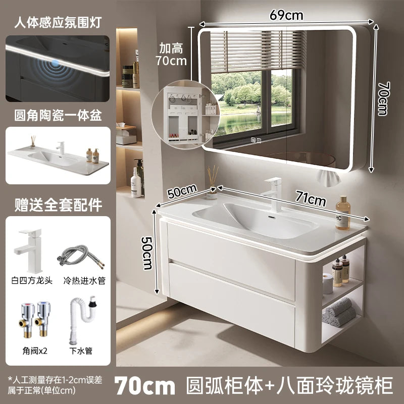 Led Light Ensuite Bathroom Cabinet Basin Designs Mirror