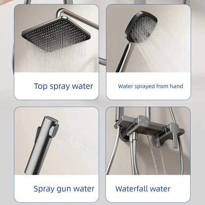 Bathroom Gray Pressure Shower Hotel Bathtub Faucet Cold