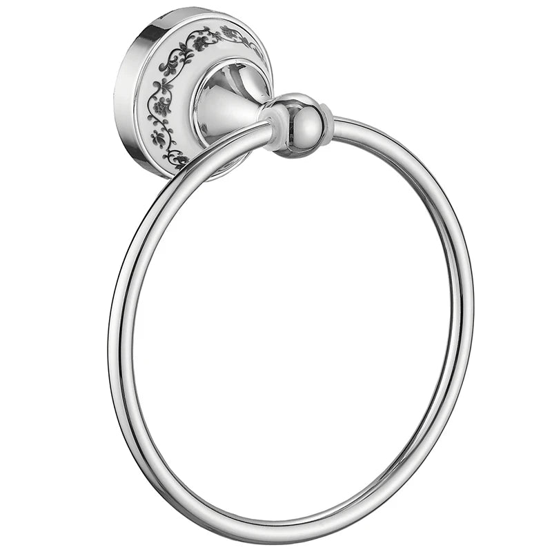 Stainless Steel Ceramic Bathroom Robe Hook Paper Holder