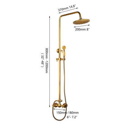 Kemaidi Brass Antique Wall Mount Shower Faucet Handle