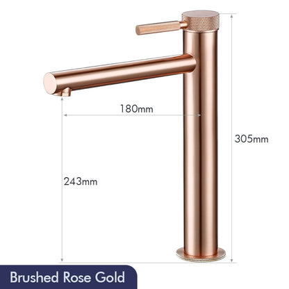 Solid Brass Gold Basin Faucet Hole Handle Cold