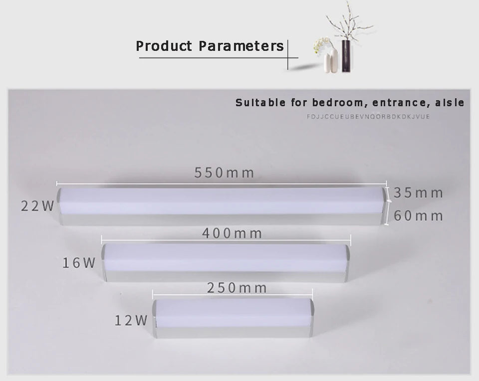 Modern Led Wall Lamp 12w 16w 22w Ac85-265v