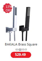 Bakala Black Golden Brass Shower Faucet Mixing Valve