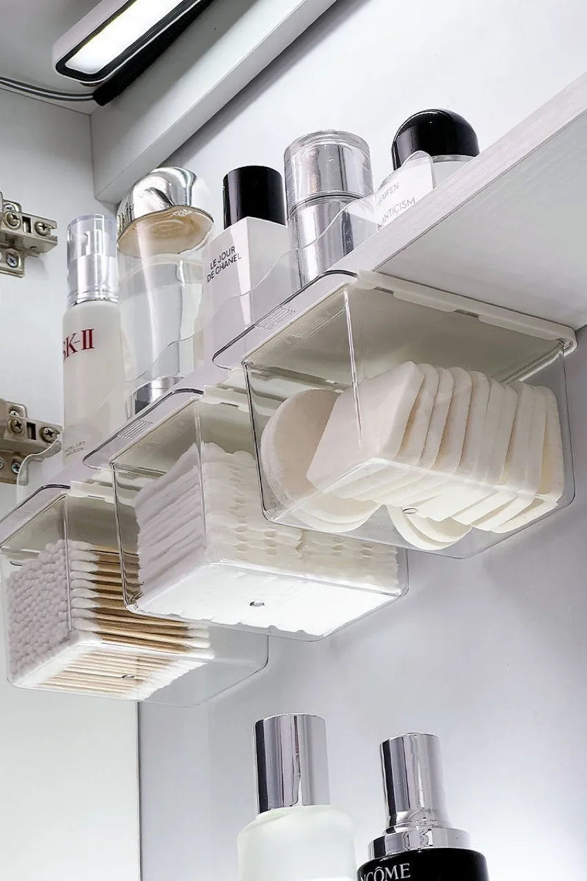 Transparent Bathroom Cotton Stick Makeup Cotton Bathroom Pull-Out